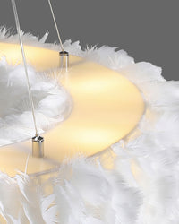 WOMO Feather Round Pendant Light-WM2060