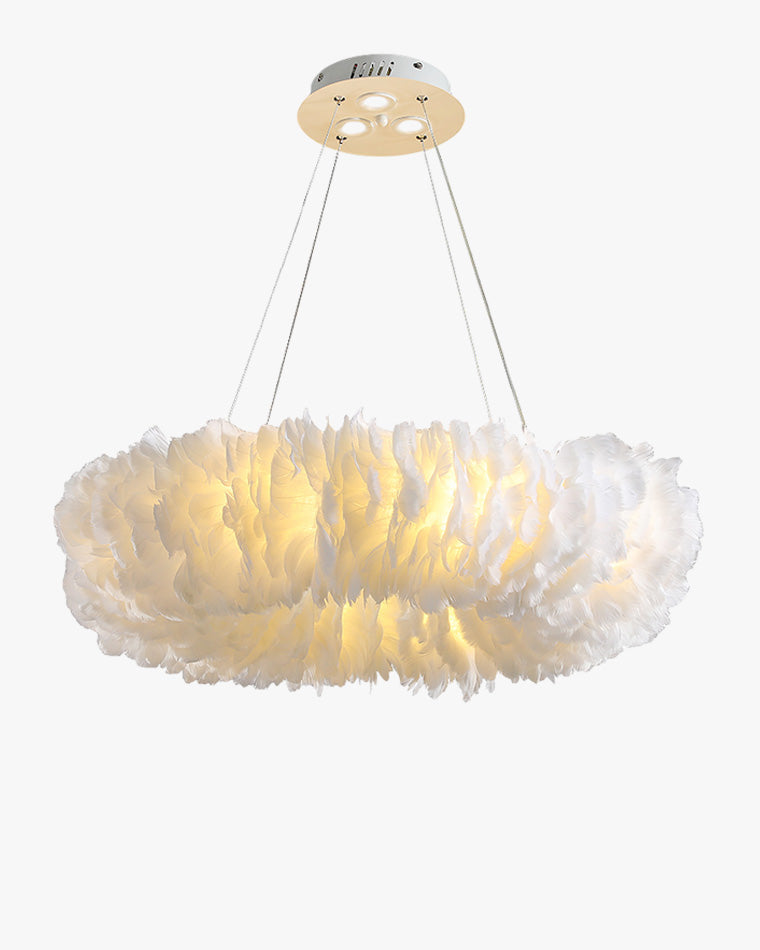 WOMO Feather Circular Pendant Light-WM2060