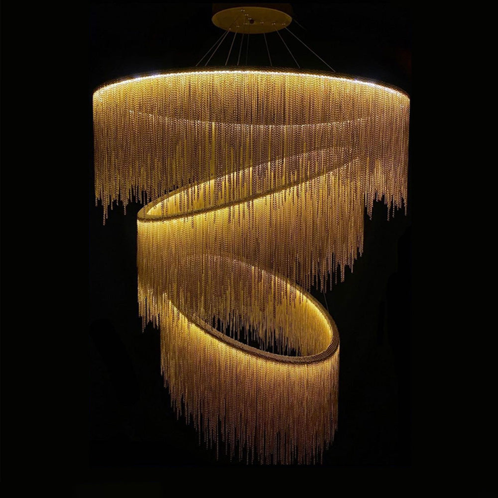 WOMO Tiered Fringe Chandelier-WM2062c