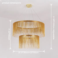 WOMO Tiered Fringe Chandelier-WM2062c