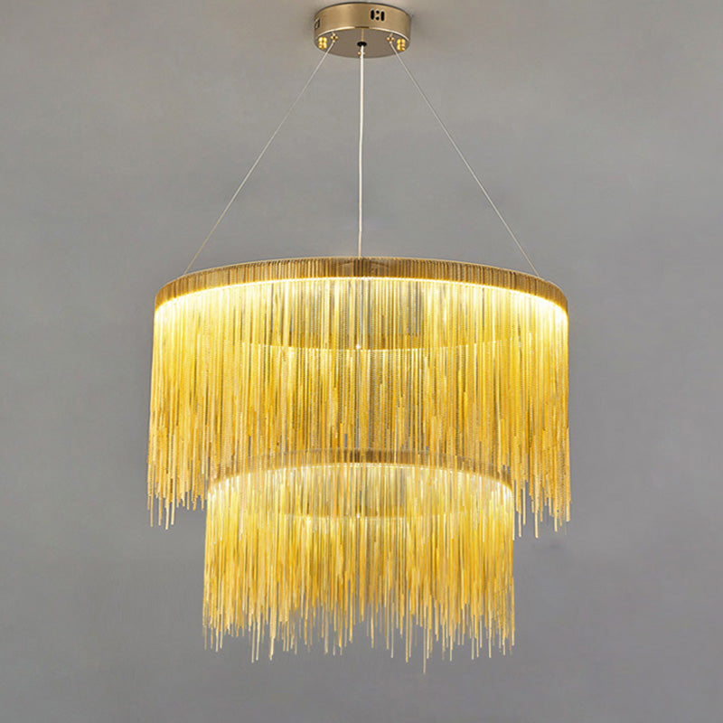 WOMO Tiered Fringe Chandelier-WM2062c