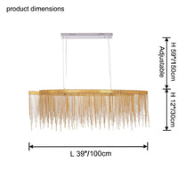 WOMO Fringe Linear Chandelier-WM2062b