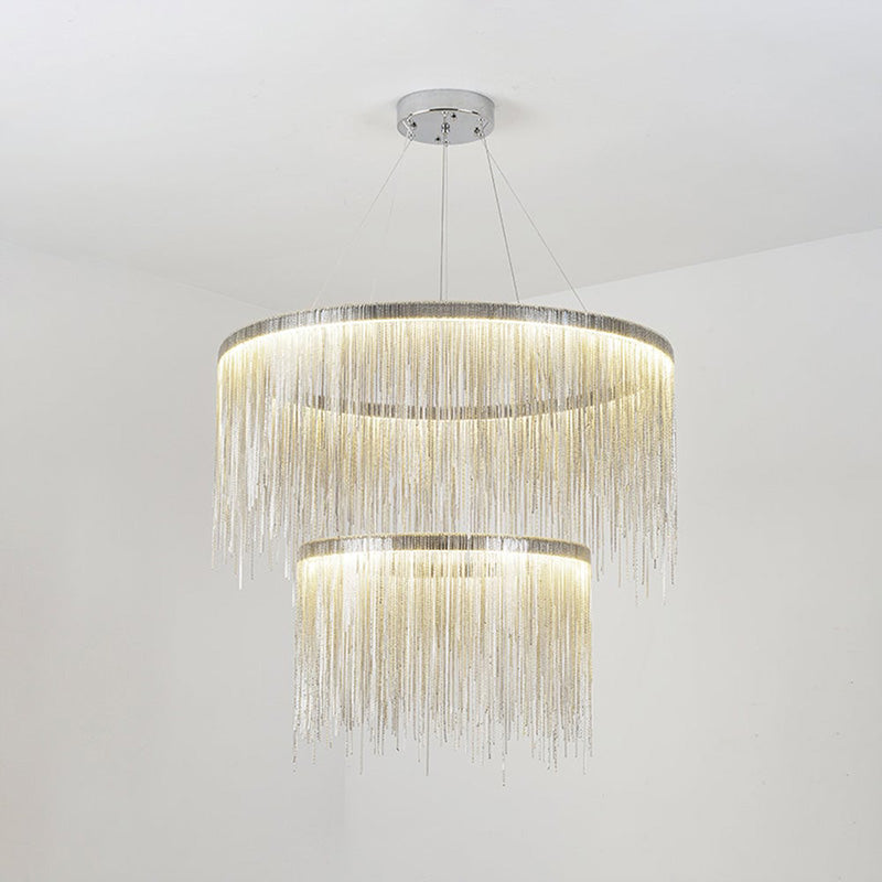 WOMO Tiered Fringe Chandelier-WM2062c