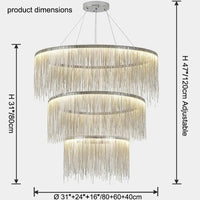 WOMO Tiered Fringe Chandelier-WM2062c