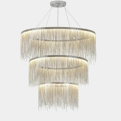 WOMO Tiered Fringe Chandelier-WM2062c