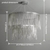 WOMO Tiered Fringe Chandelier-WM2062c