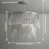 WOMO Tiered Fringe Chandelier-WM2062c thumbnail