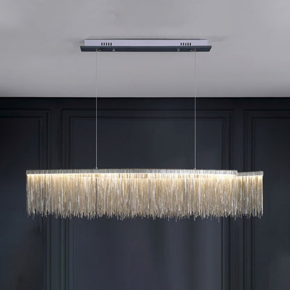 WOMO Fringe Linear Chandelier-WM2062b