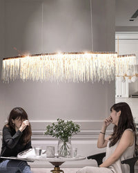 WOMO Fringe Linear Chandelier-WM2062b
