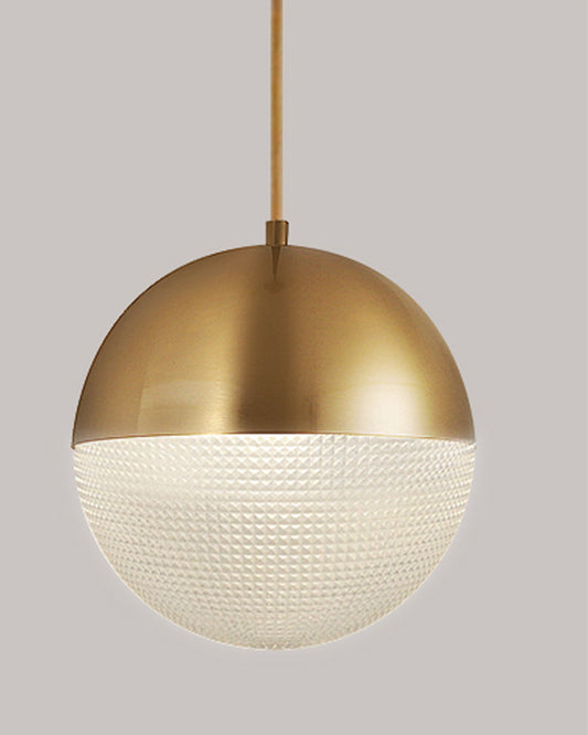 WOMO Prismatic/Milk Glass Globe Pendant Light-WM2065