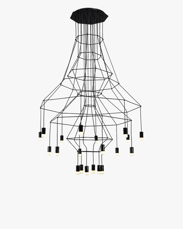 WOMO Wire Tiered Sculptural Chandelier-WM2066