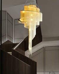WOMO Spiral Tassel Foyer Chandelier-WM2067