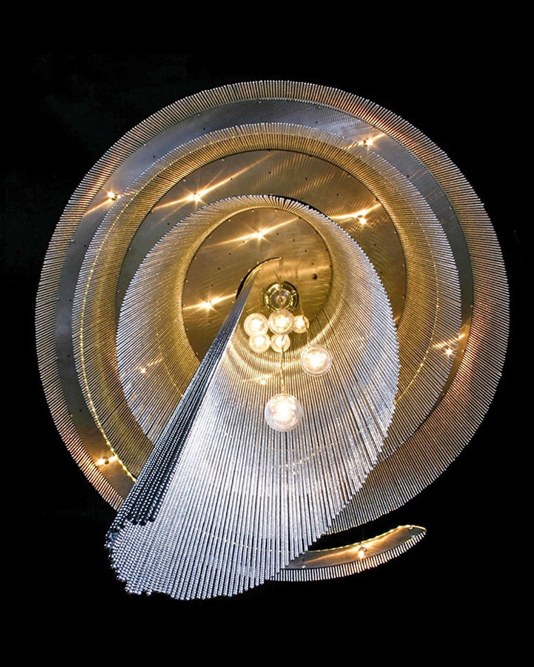 WOMO Spiral Tassel Foyer Chandelier-WM2067