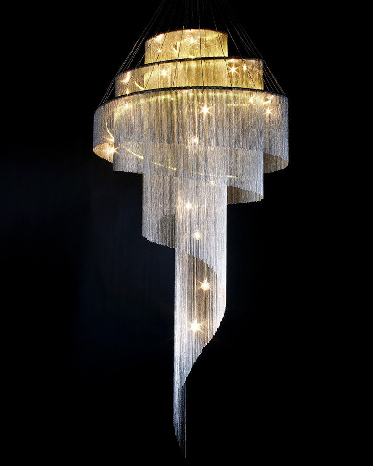 WOMO Spiral Tassel Foyer Chandelier-WM2067