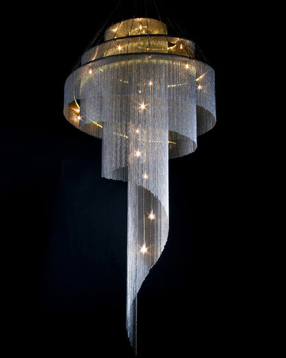 WOMO Spiral Tassel Foyer Chandelier-WM2067