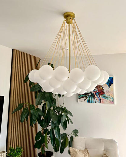 WOMO Cluster Frosted Glass Bubbles Chandelier-WM2068