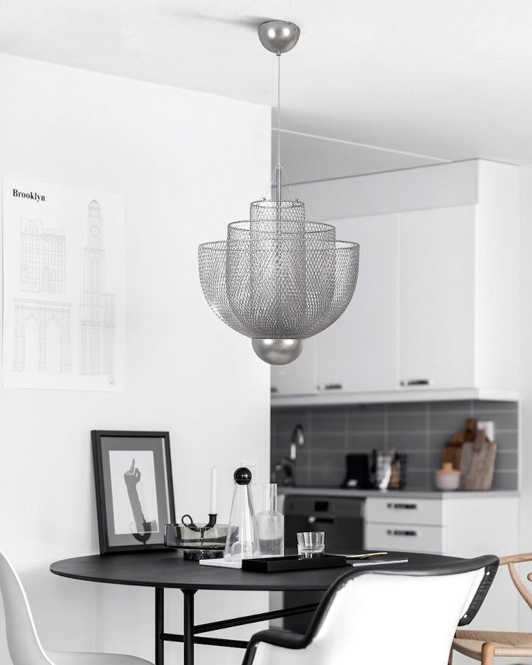 WOMO Mesh Uplight Vaulted Ceiling Pendant Chandelier-WM2069