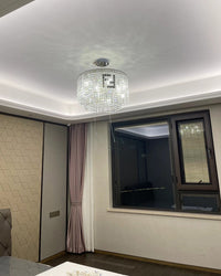 WOMO 2 Tier Round Crystal Chandelier-WM2071a