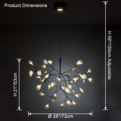 WOMO Heracleum/Firefly Branch Chandelier-WM2072