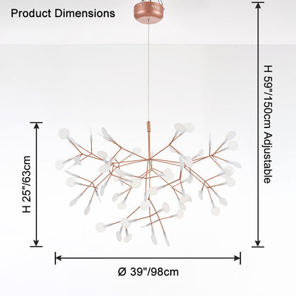 WOMO Heracleum/Firefly Branch Chandelier-WM2072