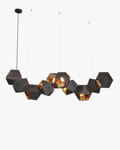 WOMO Long Steel Sculptural Chandelier-WM2076