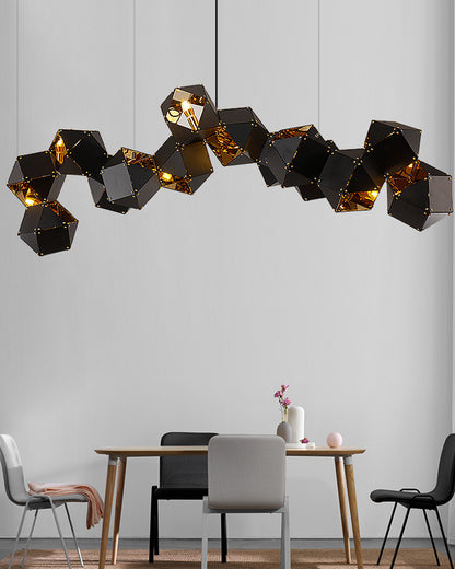 WOMO Long Steel Sculptural Chandelier-WM2076