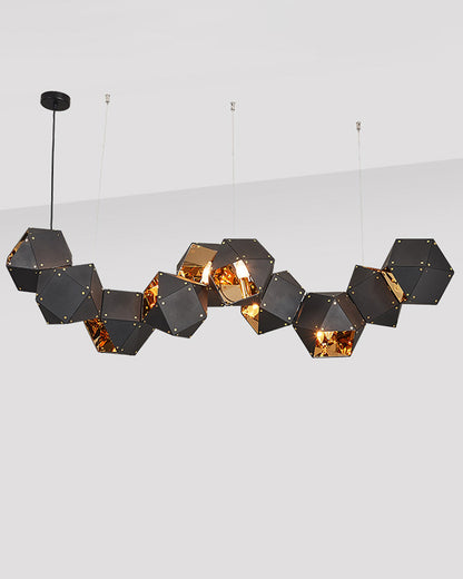 WOMO Long Steel Sculptural Chandelier-WM2076