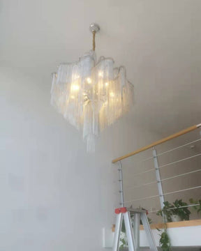 WOMO Fringe Tiered Chandelier-WM2079