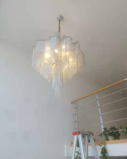 WOMO Fringe Tiered Chandelier-WM2079