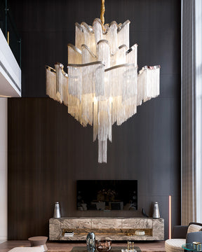 WOMO Fringe Tiered Chandelier-WM2079