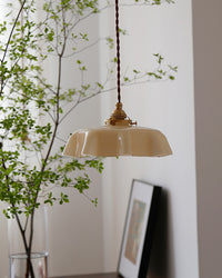 WOMO Retro Coloured/Pink Glass Pendant Light-WM2084