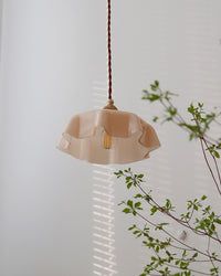 WOMO Retro Coloured/Pink Glass Pendant Light-WM2084