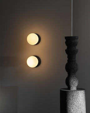 WOMO White & Black Glass Globe Pendant Light-WM2086