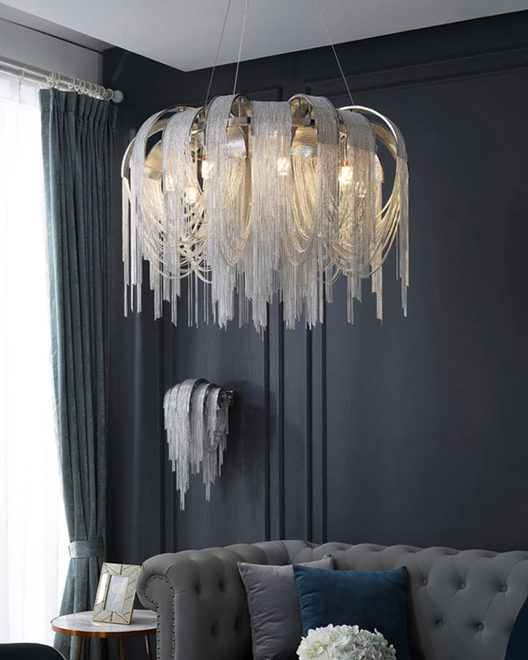 WOMO Tassel Round Chandelier-WM2087