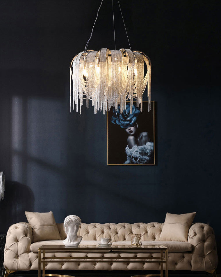 WOMO Tassel Round Chandelier-WM2087