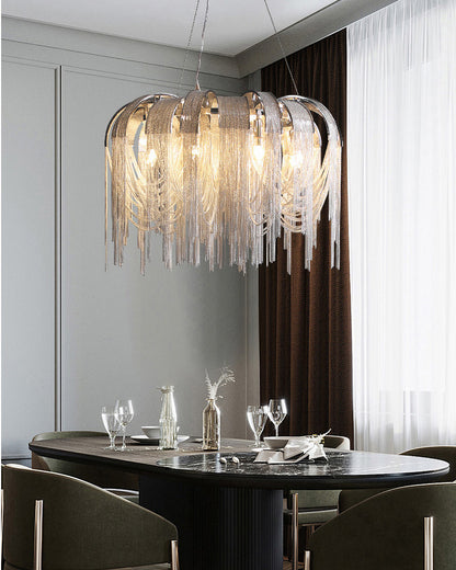 WOMO Tassel Round Chandelier-WM2087