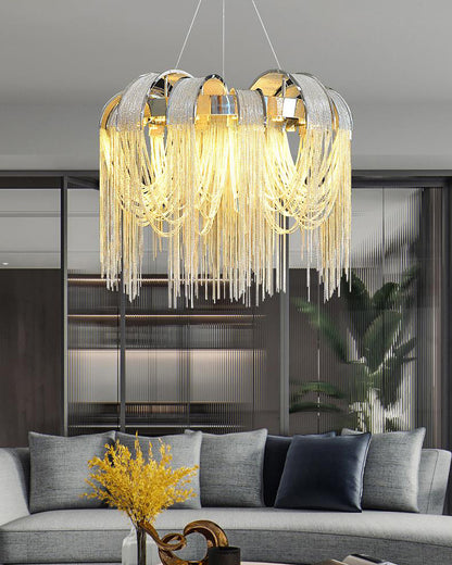 WOMO Tassel Round Chandelier-WM2087