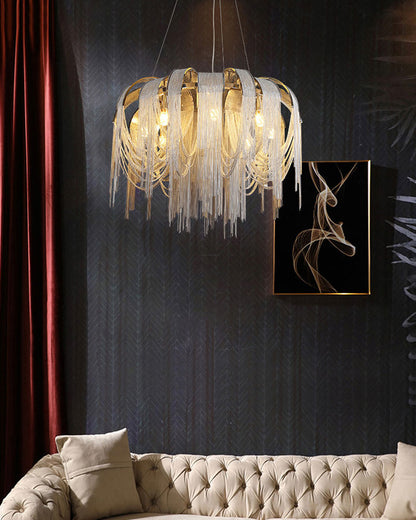 WOMO Tassel Round Chandelier-WM2087