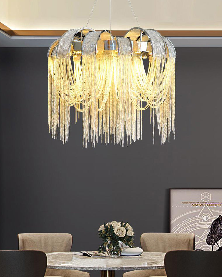 WOMO Tassel Round Chandelier-WM2087