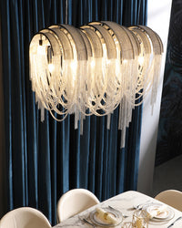 WOMO Fringe Linear Chandelier-WM2089