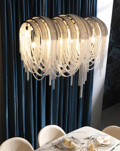 WOMO Fringe Linear Chandelier-WM2089