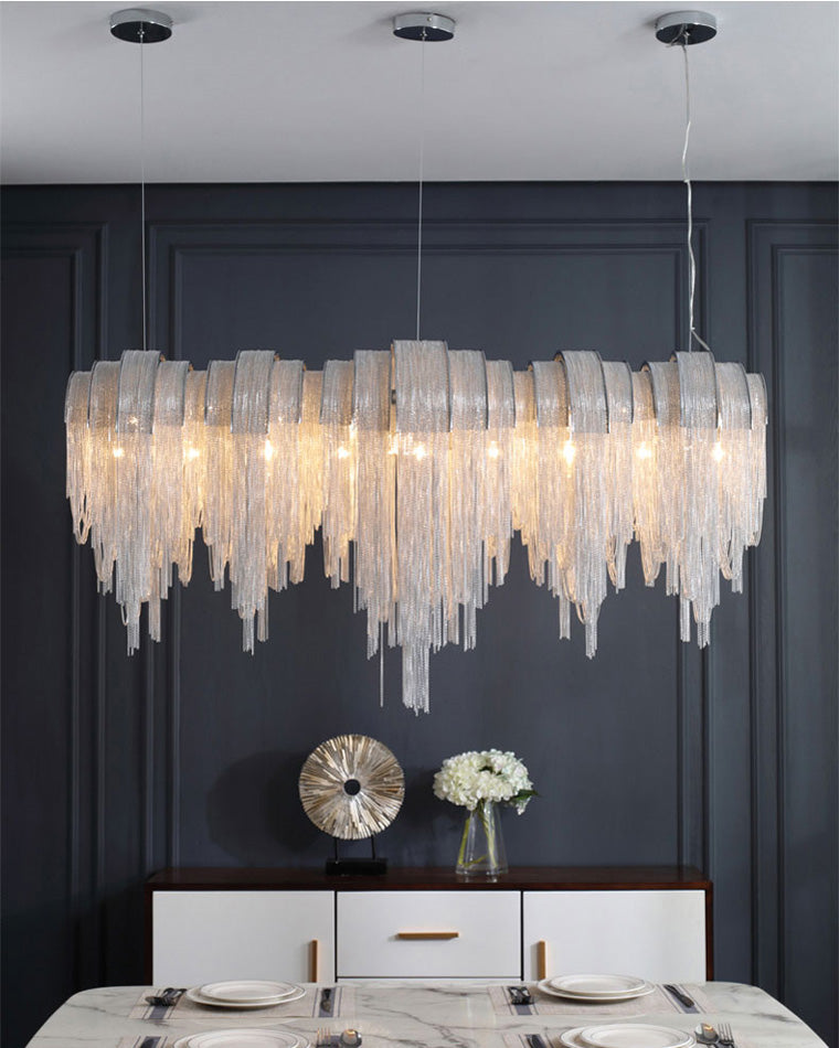 WOMO Fringe Linear Chandelier-WM2089