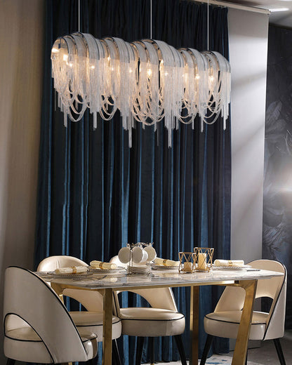 WOMO Fringe Linear Chandelier-WM2089