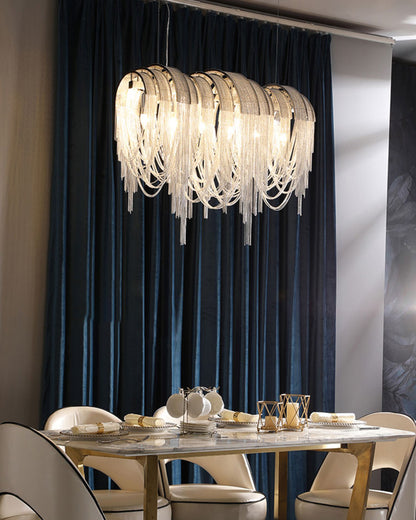 WOMO Fringe Linear Chandelier-WM2089