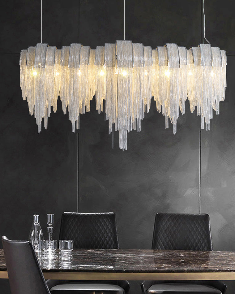 WOMO Fringe Linear Chandelier-WM2089