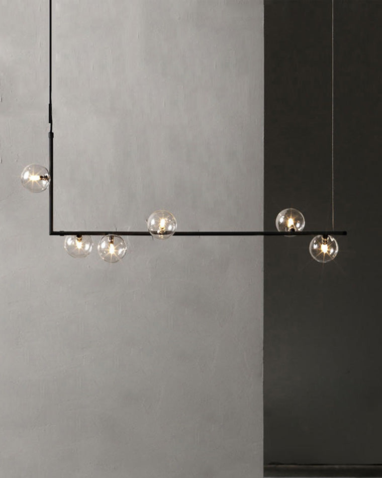 WOMO Linear Glass Globe Chandelier-WM2090