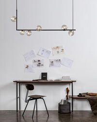 WOMO Linear Glass Globe Chandelier-WM2090