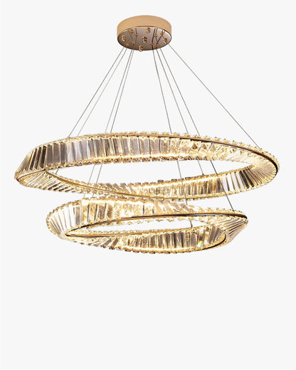 WOMO Möbius Crystal Prism Circular Chandelier-WM2191