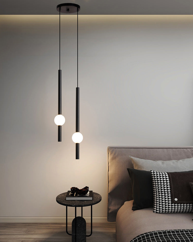 WOMO White & Black Tube Pendant Light-WM2093