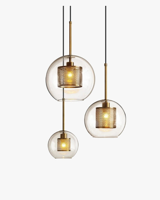 WOMO Elegant Round/Cylinder Glass Pendant Light-WM2095